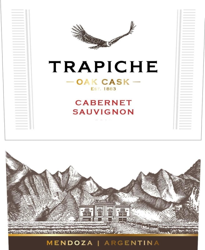 Trapiche Oak Cask Cabernet Sauvignon 2013 Front Label
