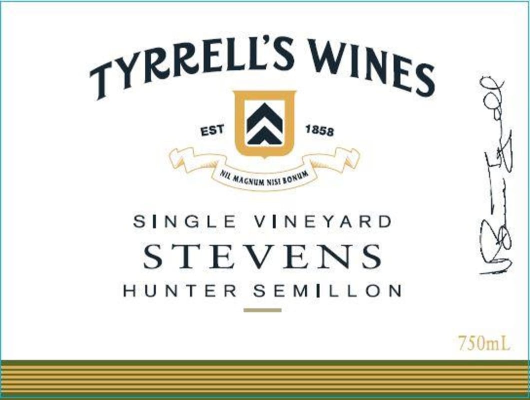 Tyrrell's Single Vineyard Stevens Shiraz 2013 Front Label