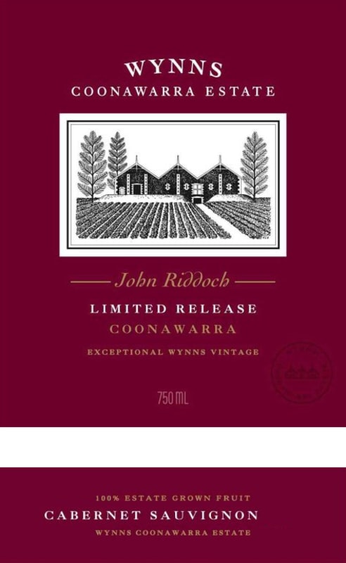 Wynns Coonawarra Estate John Riddoch Cabernet Sauvignon 2013 Front Label