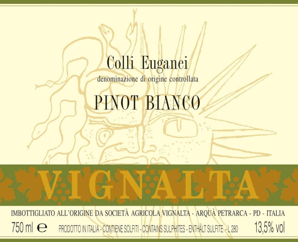 Vignalta Colli Euganei Pinot Bianco 2013 Front Label