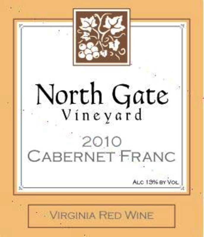 North Gate Vineyard Cabernet Franc 2010 Front Label