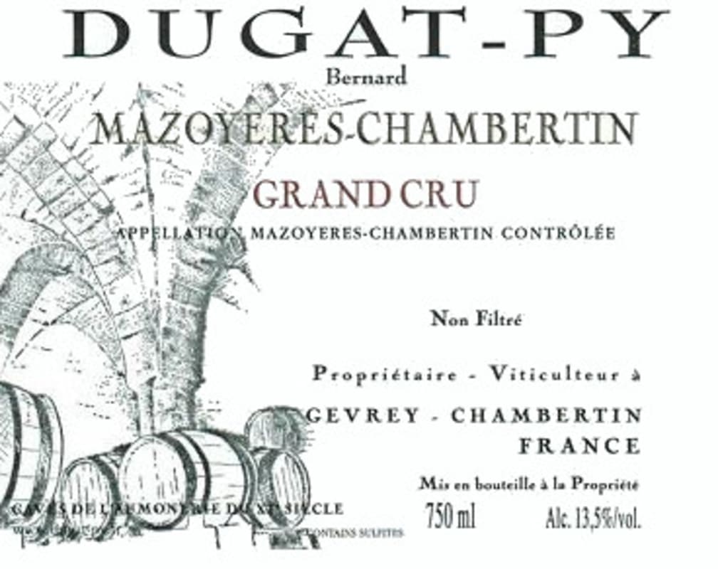 Dugat-Py Mazoyeres Chambertin 2013 Front Label