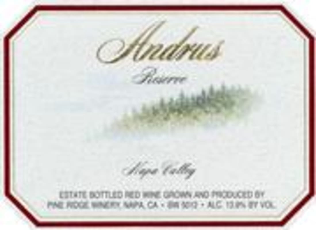 Pine Ridge Andrus Reserve Cabernet Sauvignon 1999 Front Label