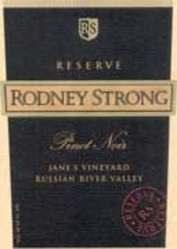 Rodney Strong Reserve Pinot Noir 1998 Front Label