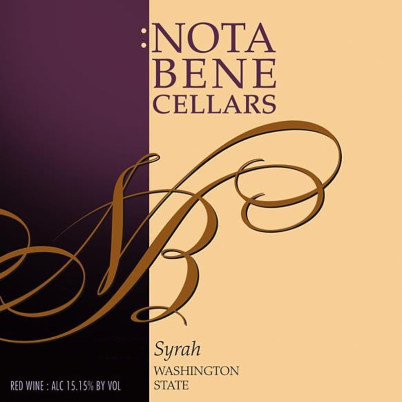 Nota Bene Cellars Syrah 2011 Front Label