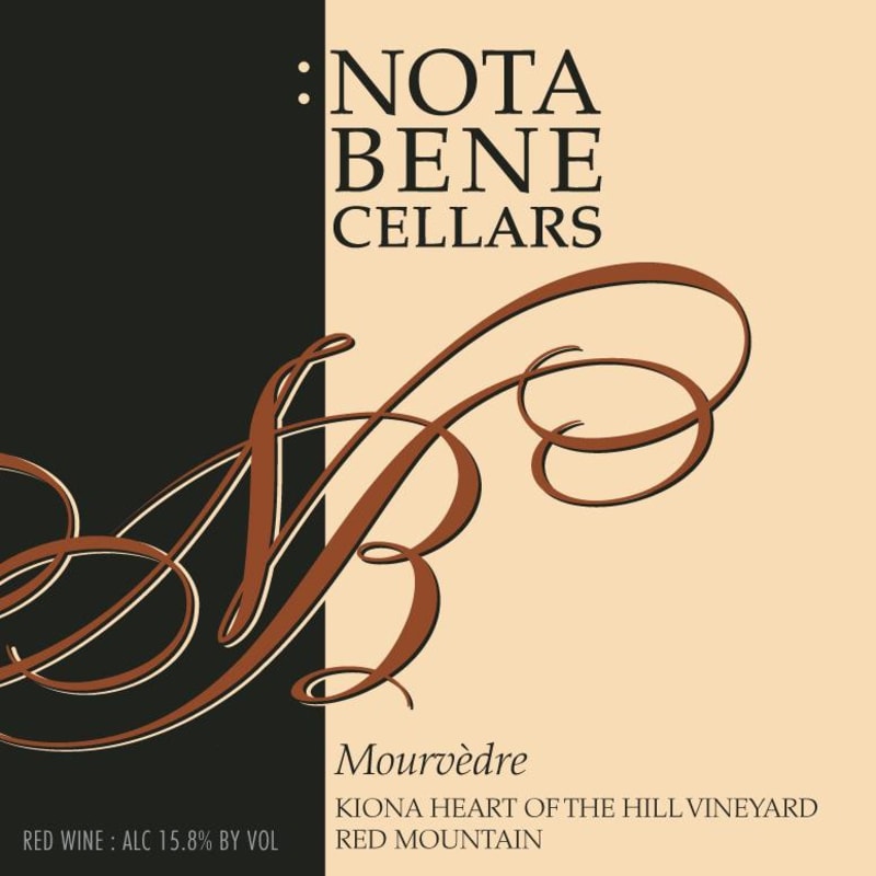 Nota Bene Cellars Kiona Heart of the Hill Vineyard Mourvedre 2012 Front Label