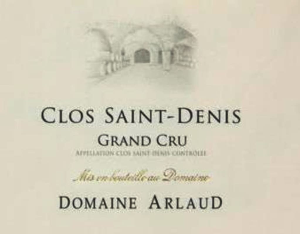 Domaine Arlaud Clos Saint-Denis Grand Cru 2013 Front Label