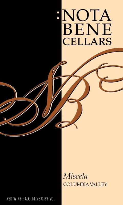 Nota Bene Cellars Miscela Proprietary 2013 Front Label