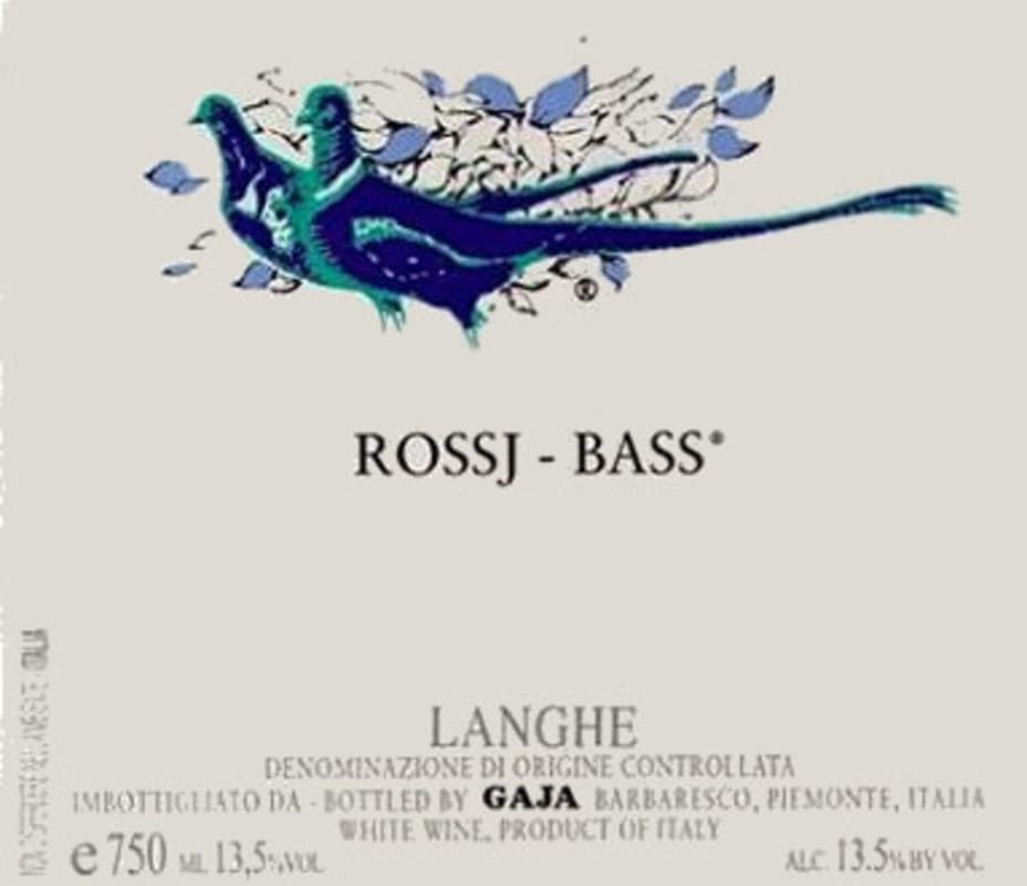 Gaja Rossj-Bass Bianco 2013 Front Label