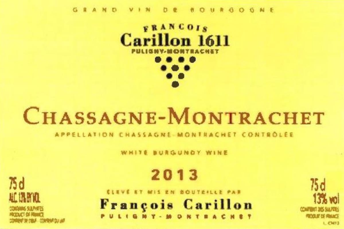 Francois Carillon Chassagne-Montrachet 2013 Front Label