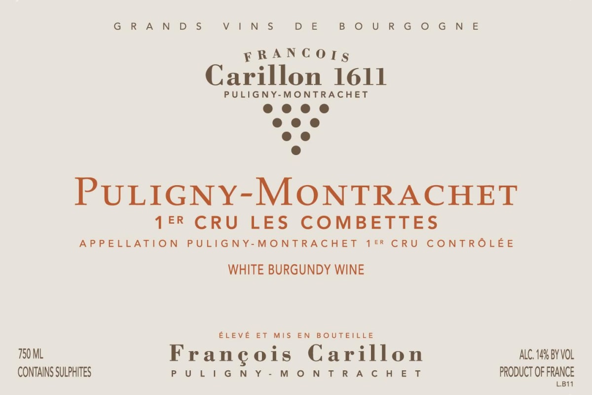 Francois Carillon Puligny-Montrachet Les Combettes Premier Cru 2013 Front Label