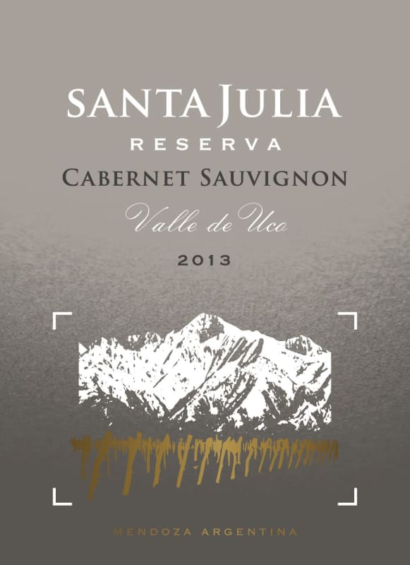 Santa Julia Oak Reserve Cabernet Sauvignon 2013 Front Label