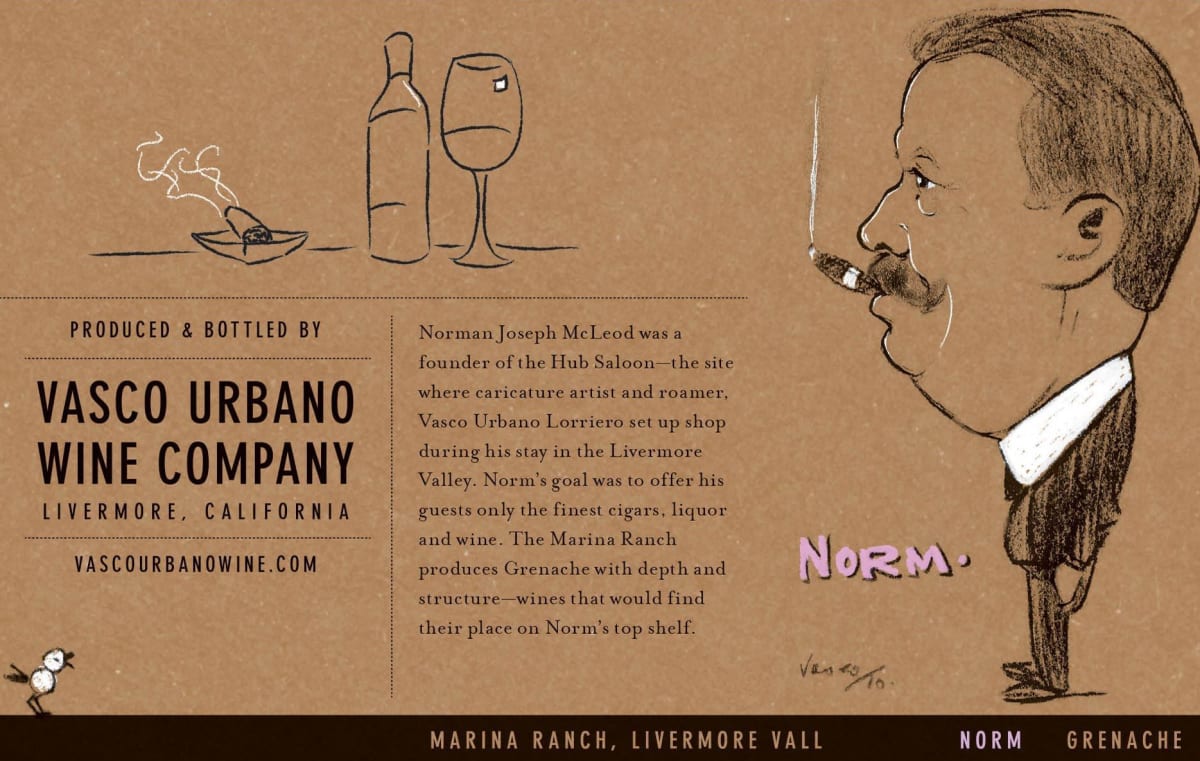 Nottingham Cellars Norm Marina Ranch Grenache 2013 Front Label