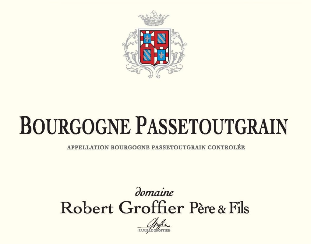 Domaine Robert Groffier Bourgogne Passetoutgrain 2013 Front Label