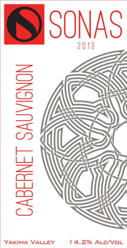 O.S Winery Sonas Cabernet Sauvignon 2013 Front Label