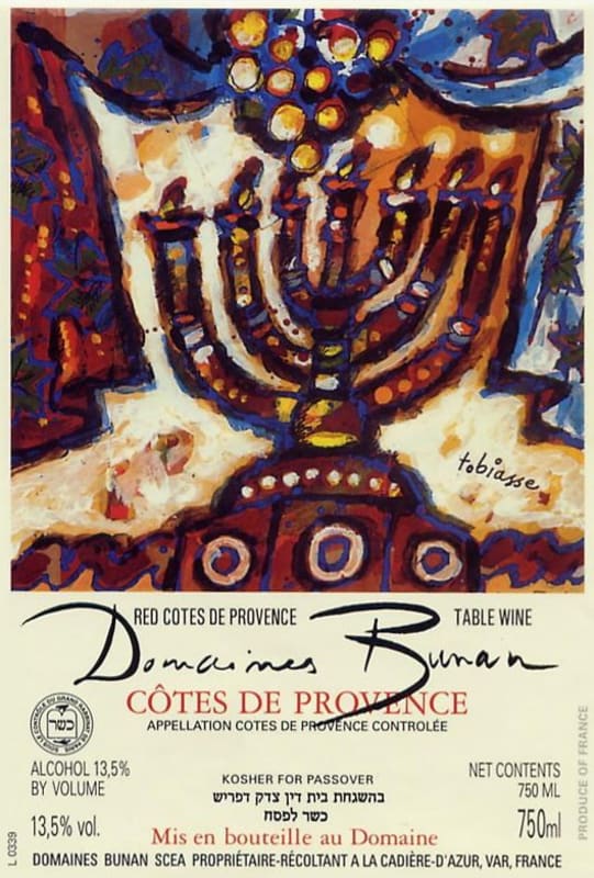 Domaines Bunan Cotes de Provence Belouve Rouge 2014 Front Label