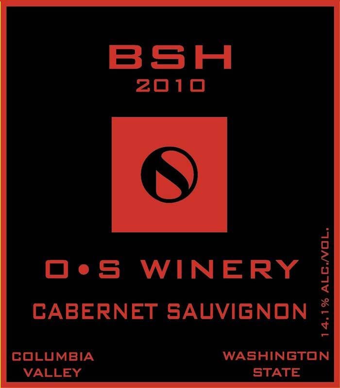 O.S Winery BSH Cabernet Sauvignon 2010 Front Label