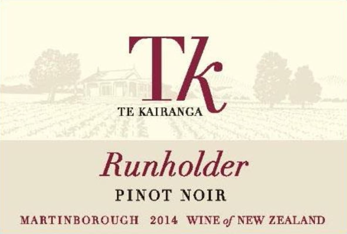Te Kairanga Runholder Pinot Noir 2014 Front Label