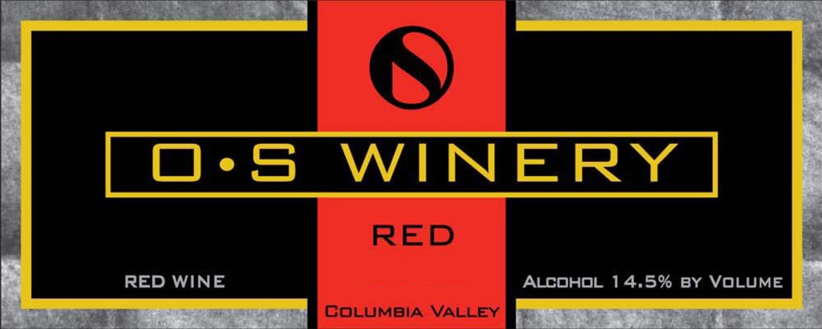 O.S Winery Red 2012 Front Label