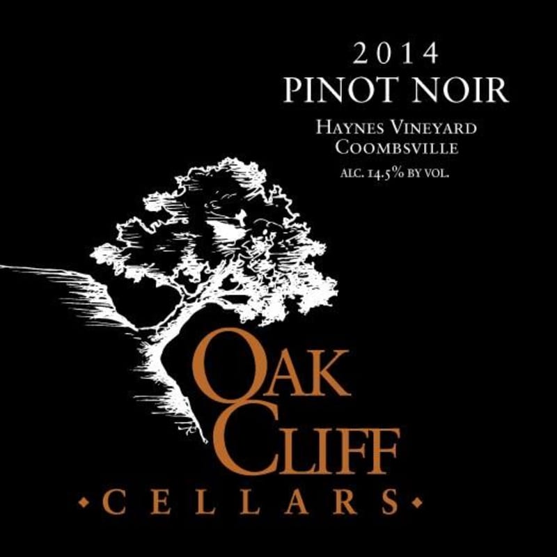 Oak Cliff Cellars Haynes Vineyard Pinot Noir 2014 Front Label