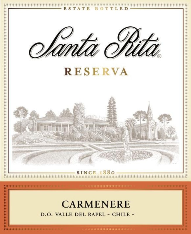 Santa Rita Reserva Carmenere 2014 Front Label