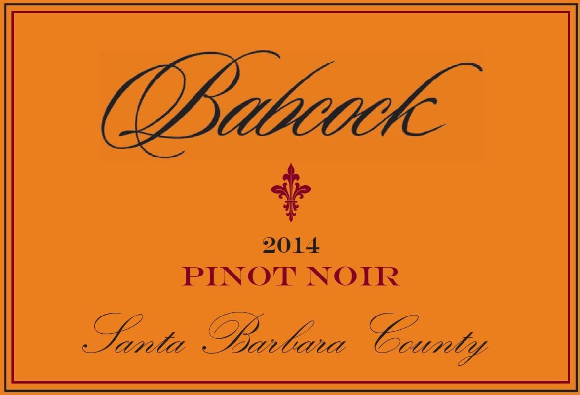 Babcock Santa Barbara County Pinot Noir 2014 Front Label
