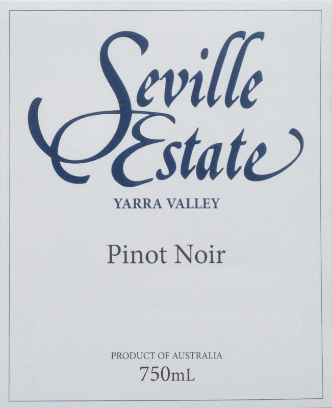 Seville Estate Pinot Noir 2014 Front Label