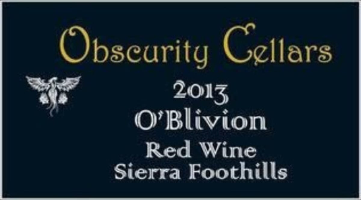Oakstone Winery Oblivion Red 2013 Front Label