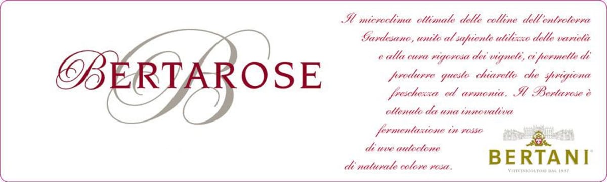 Bertani Bertarose 2014 Front Label