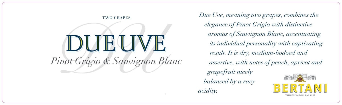 Bertani Due Uve 2014 Front Label