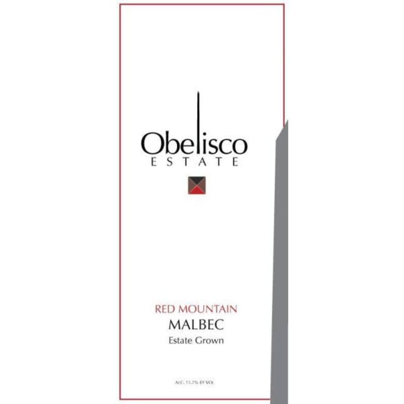 Obelisco Estate Malbec 2012 Front Label