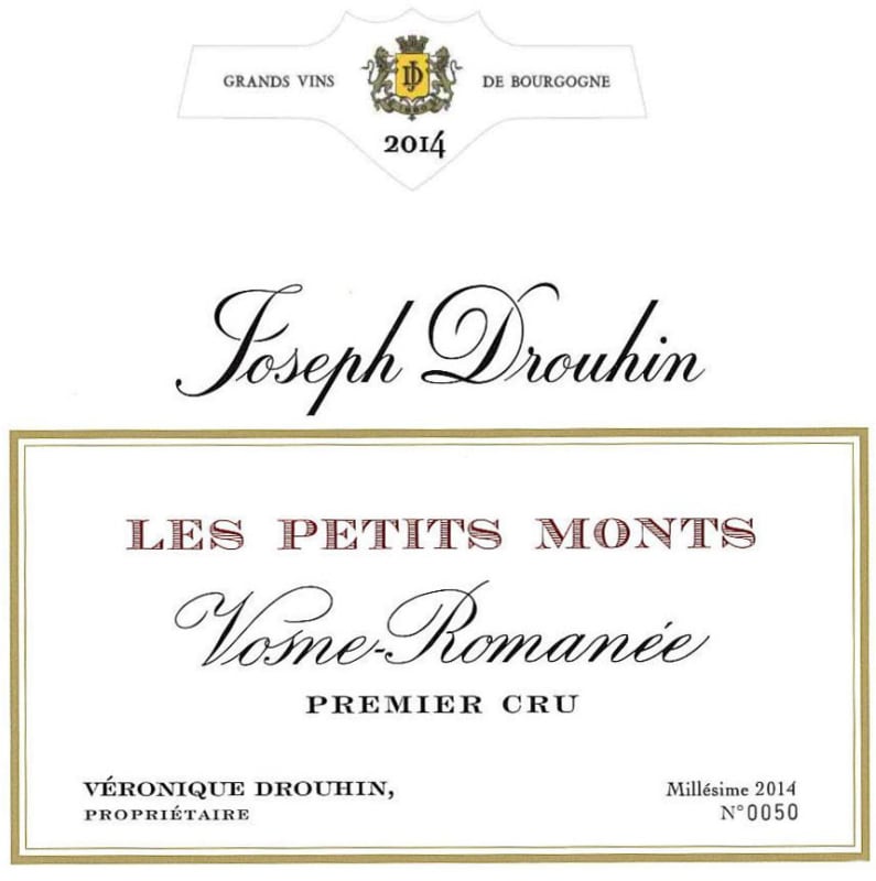Joseph Drouhin Vosne-Romanee Les Petits Monts Premier Cru 2014 Front Label