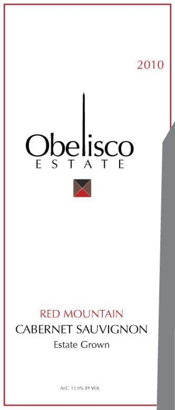 Obelisco Estate Cabernet Sauvignon 2010 Front Label