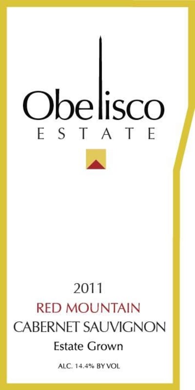 Obelisco Estate Cabernet Sauvignon 2011 Front Label