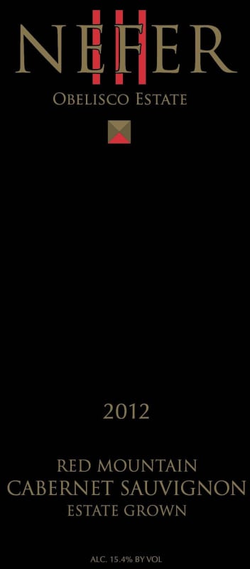 Obelisco Estate Nefer III Estate Grown Cabernet Sauvignon 2012 Front Label