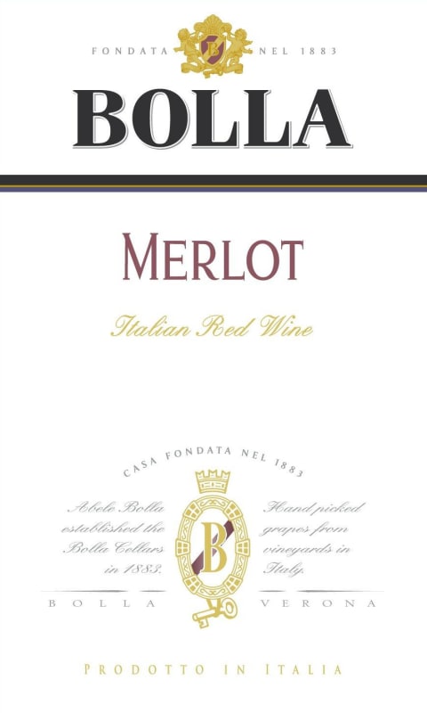 Bolla Merlot 2014 Front Label