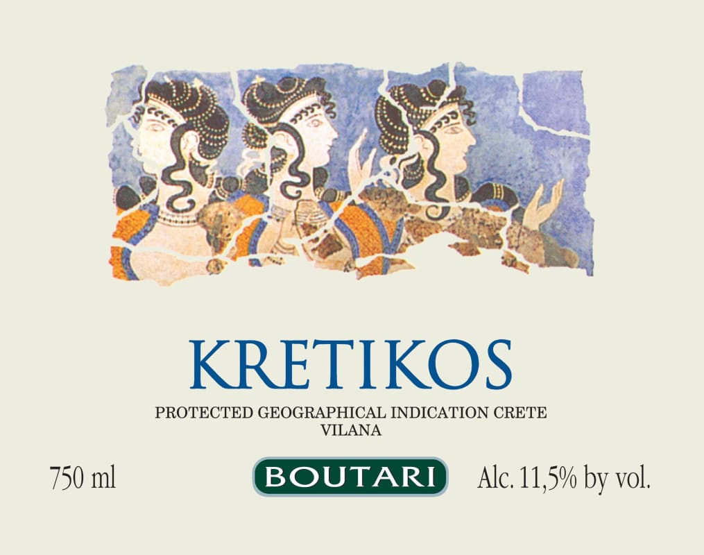 Boutari Kretikos White 2014 Front Label