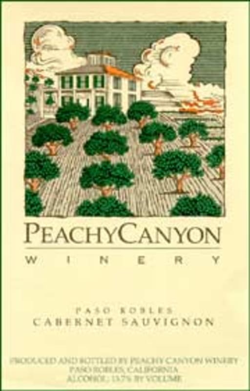 Peachy Canyon Cabernet Sauvignon 1999 Front Label