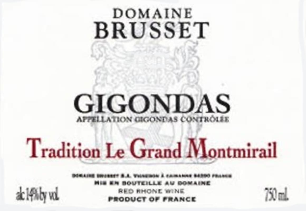 Domaine Brusset Gigondas Tradition Le Grand Montmirail 2014 Front Label