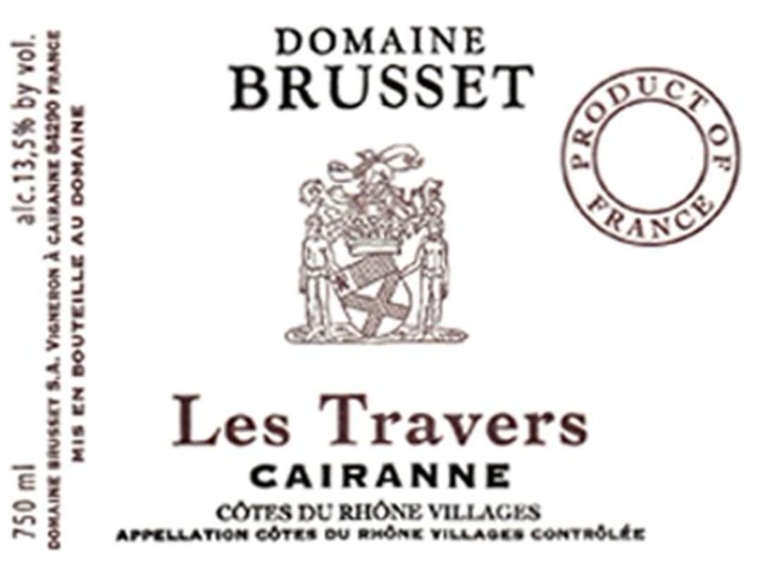 Domaine Brusset Cotes du Rhone Carianne Coteaux Travers 2014 Front Label