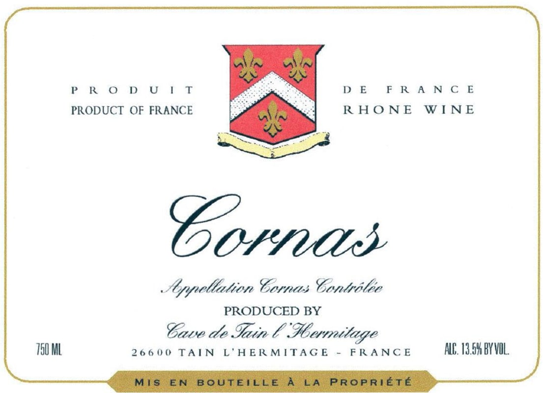 Cave de Tain Cornas 2014 Front Label