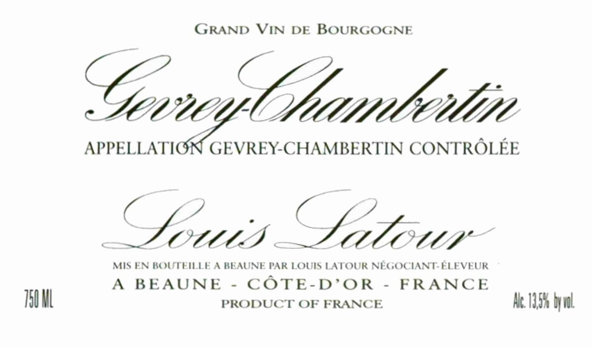Louis Latour Gevrey-Chambertin 2014 Front Label