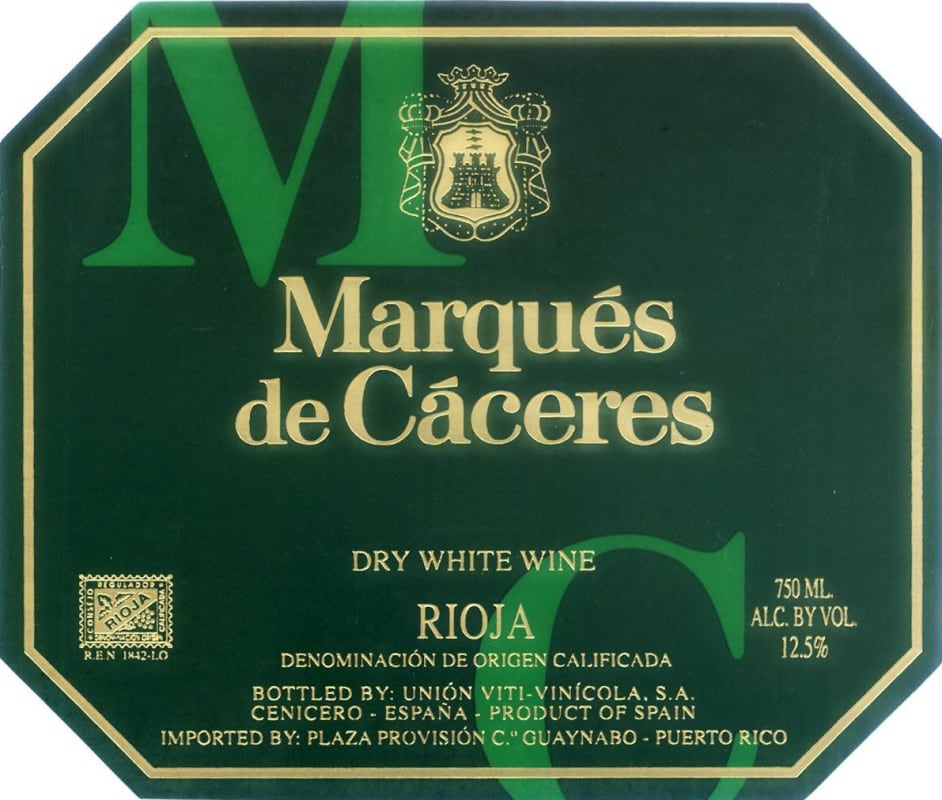Marques de Caceres Rioja Blanco 2014 Front Label