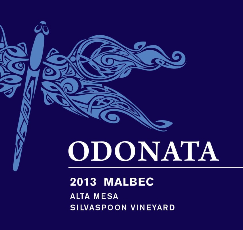 Odonata Wines Malbec 2013 Front Label