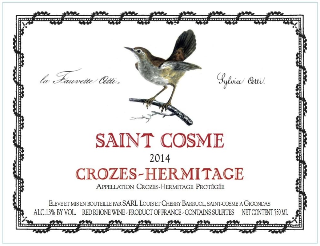 Chateau de Saint Cosme Crozes-Hermitage 2014 Front Label
