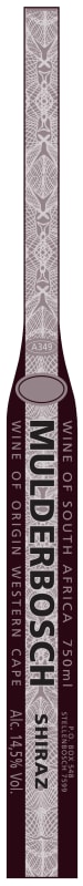 Mulderbosch Shiraz 2014 Front Label