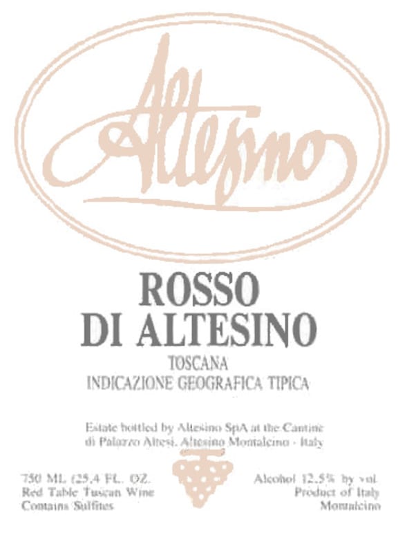 Altesino Toscana Rosso di Altesino 2014 Front Label