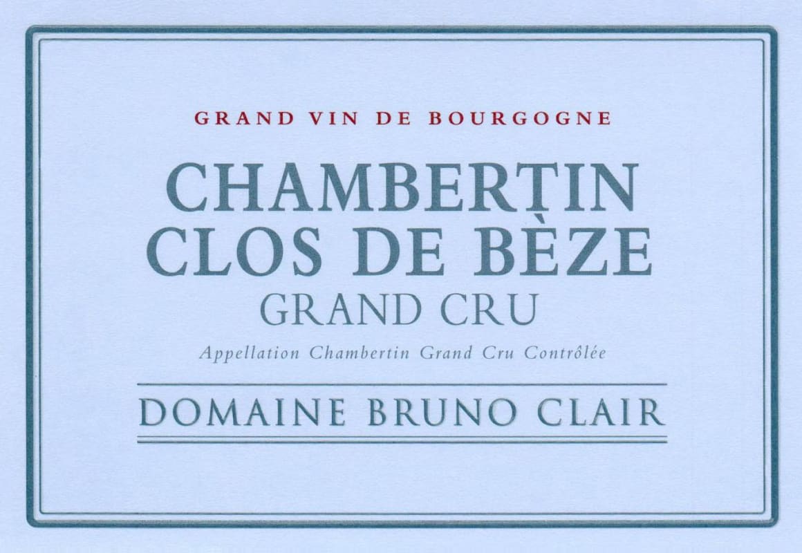 Bruno Clair Chambertin-Clos de Beze Grand Cru 2014 Front Label