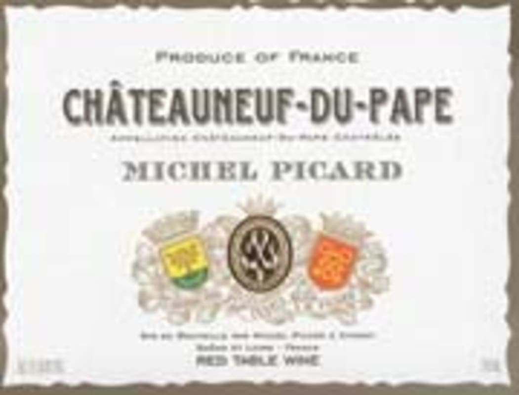 M. Picard Chateauneuf-du-Pape 1999 Front Label