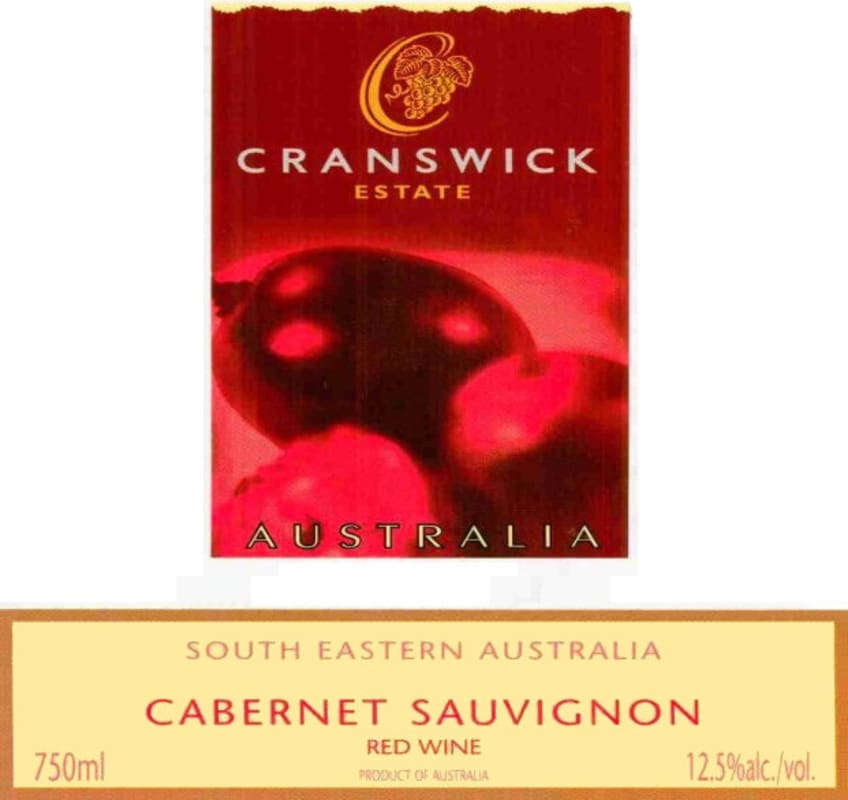 Cranswick Cabernet Sauvignon 2014 Front Label